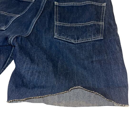 Organic Basics x ISKO Denim Shorts 28 Raw Hem Sustainable Organic Cotton Blue - Picture 13 of 15